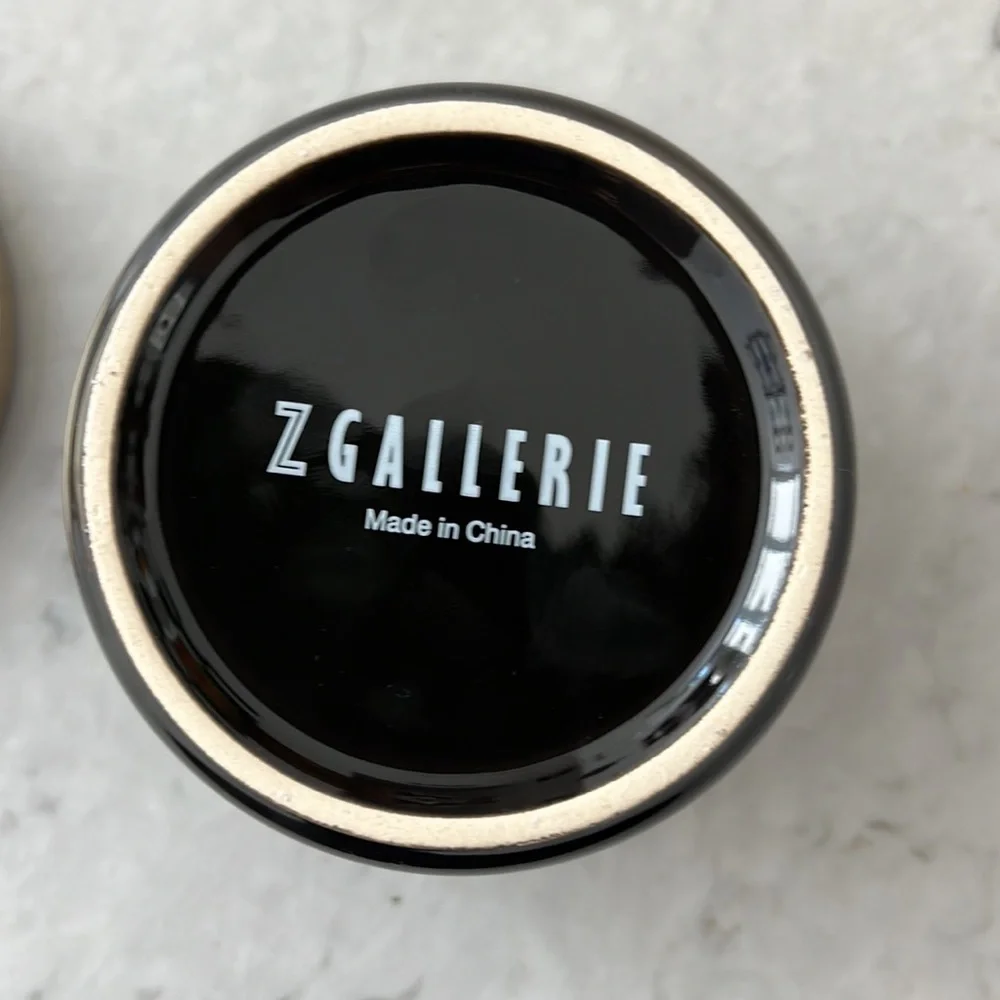Brand new ✨ z gallerie black and gold 4x 2.5 canisters storage food safe